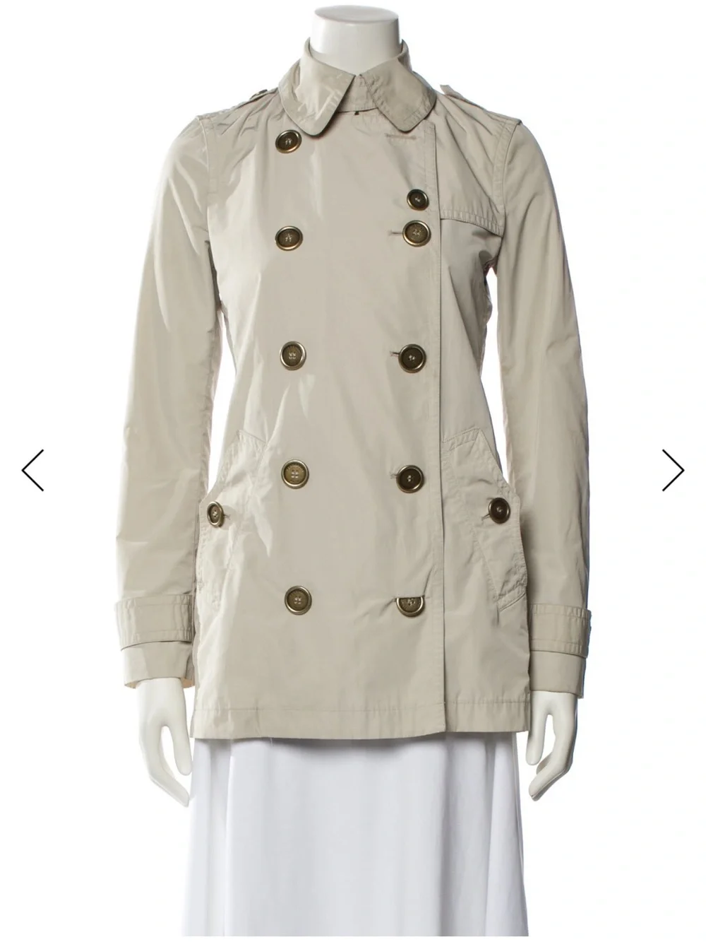Burberry Beige Double-Breasted Trench Coat - Picture 4 of 6